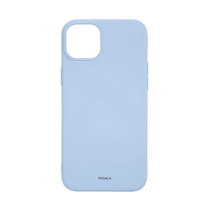 ONSALA Back Sil Touch Recycled MagSerie iPhone 15 Plus Light Blue i gruppen SMARTTELEFON & NETTBRETT / Mobilbeskyttelse / Apple / iPhone 15 hos TP E-commerce Nordic AB (C30369)