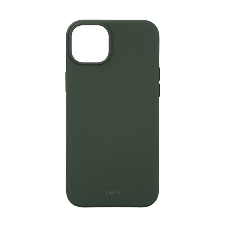 ONSALA Back Sil Touch Recycled MagSerie iPhone 15 Plus Olive Green i gruppen SMARTTELEFON & NETTBRETT / Mobilbeskyttelse / Apple / iPhone 15 hos TP E-commerce Nordic AB (C30372)