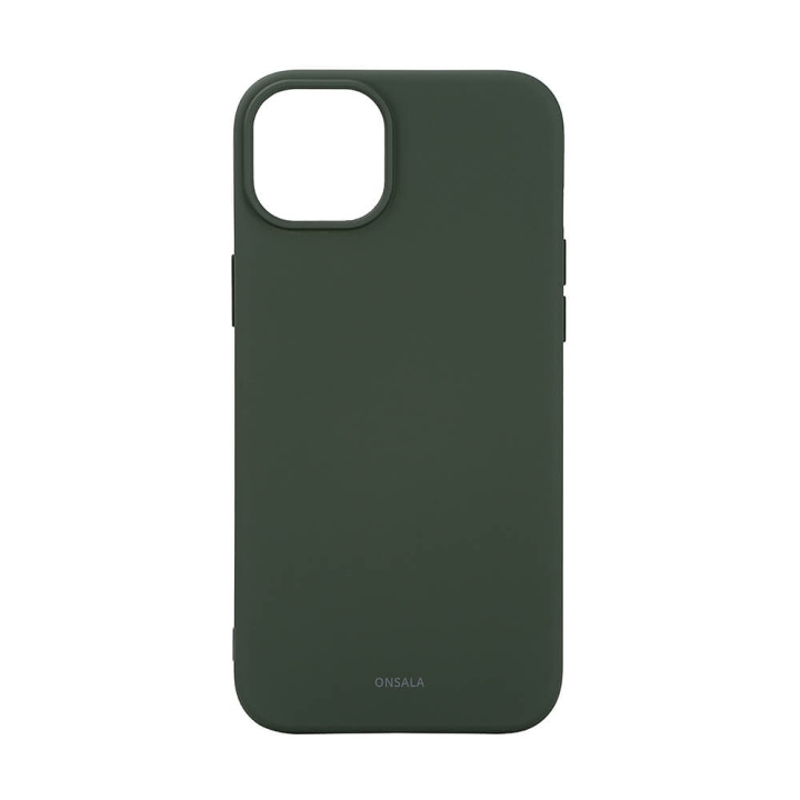 Onsala Back Sil Touch Recycled MagSerie iPhone 15 Plus Olive Green i gruppen SMARTTELEFON & NETTBRETT / Mobilbeskyttelse / Apple / iPhone 15 hos TP E-commerce Nordic AB (C30372)