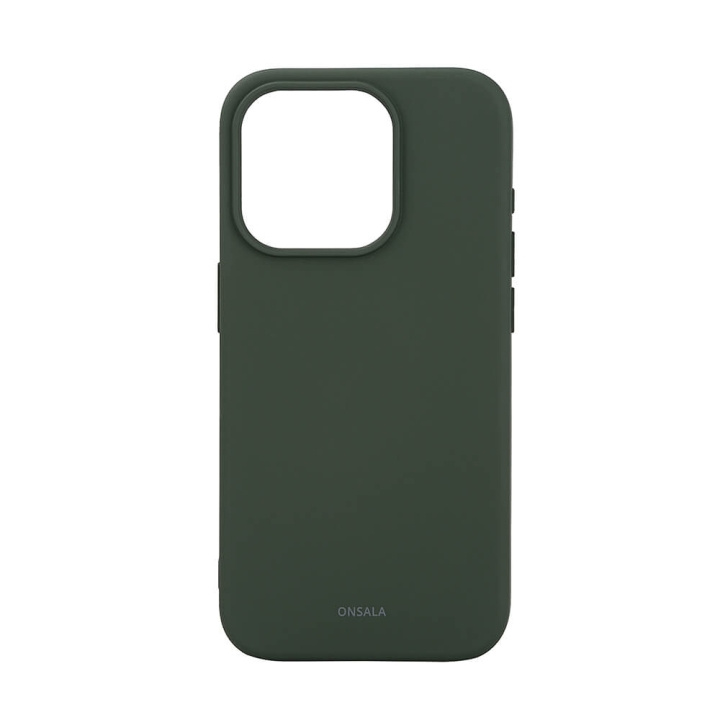 Onsala Back Sil Touch Recycled MagSerie iPhone 15 Pro Olive Green i gruppen SMARTTELEFON & NETTBRETT / Mobilbeskyttelse / Apple / iPhone 15 hos TP E-commerce Nordic AB (C30373)