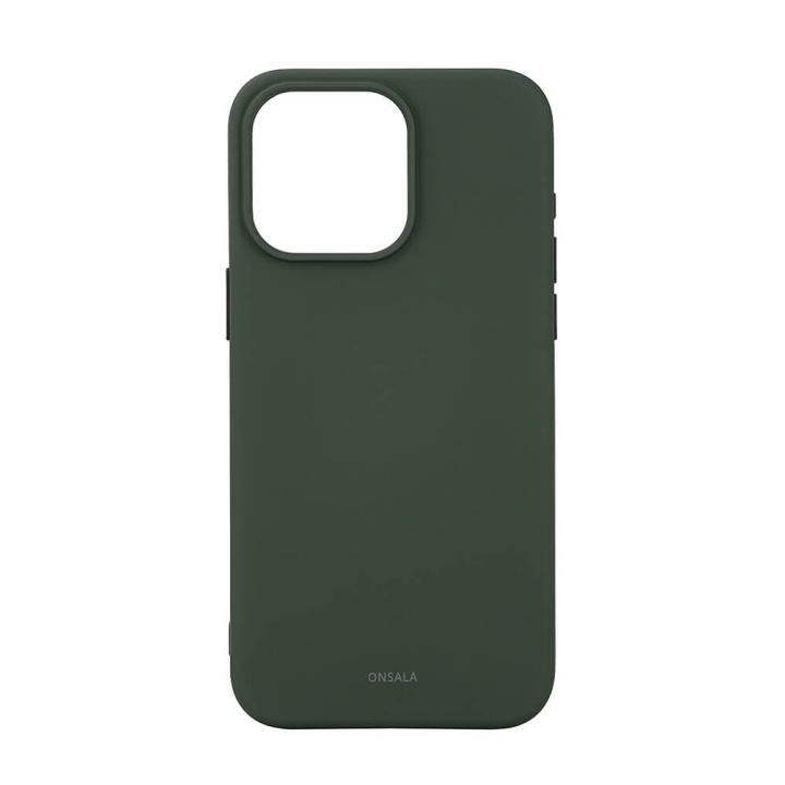 Onsala Mobildeksel Silikon MagSeries Olivengrønn - iPhone 15 Pro Max i gruppen SMARTTELEFON & NETTBRETT / Mobilbeskyttelse / Apple / iPhone 15 hos TP E-commerce Nordic AB (C30374)