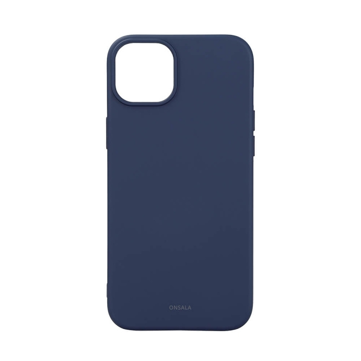 ONSALA Back Sil Touch Recycled MagSerie iPhone 15 Plus Dark Blue i gruppen SMARTTELEFON & NETTBRETT / Mobilbeskyttelse / Apple / iPhone 15 hos TP E-commerce Nordic AB (C30379)