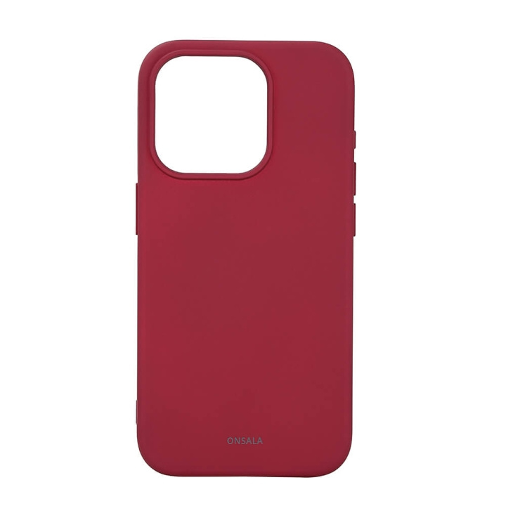 Onsala Mobildeksel med silikonfølelse MagSeries Dyp Rød - iPhone 15 Pro i gruppen SMARTTELEFON & NETTBRETT / Mobilbeskyttelse / Apple / iPhone 15 hos TP E-commerce Nordic AB (C30385)