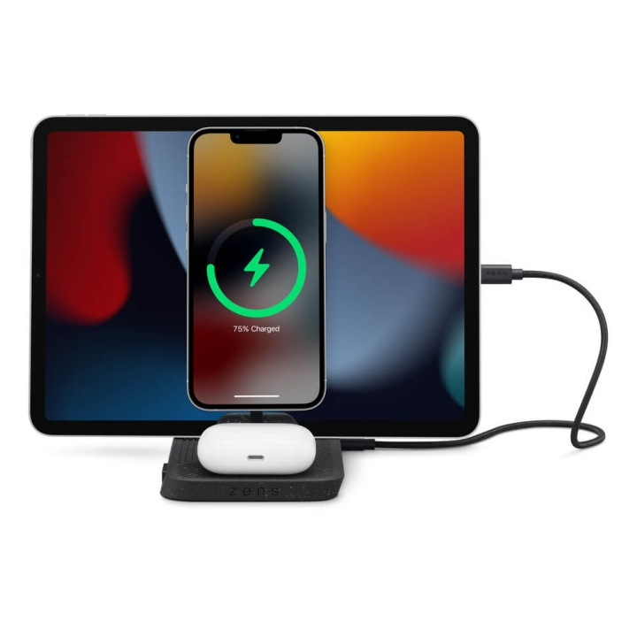 Zens Charging Station Modular 3in1 i gruppen SMARTTELEFON & NETTBRETT / Ladere og Kabler / Trådløs lader QI hos TP E-commerce Nordic AB (C30388)