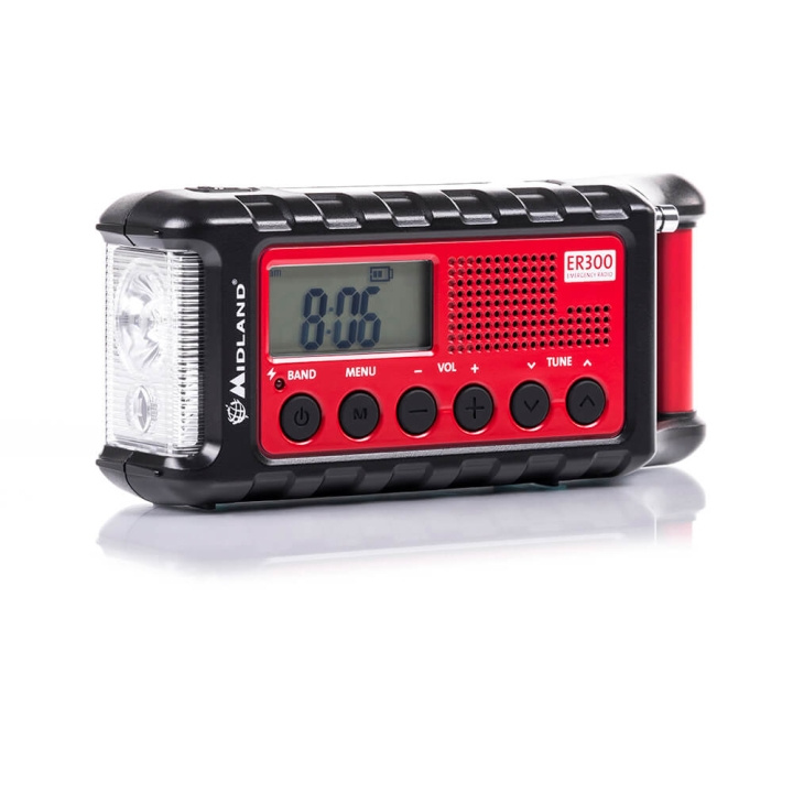 MIDLAND Nødradio ER300 Rød Svart i gruppen Elektronikk / Lyd & Bilde / Hjemmekino, HiFi og bærbar / Radio & Vekkerklokker / Radio hos TP E-commerce Nordic AB (C30406)