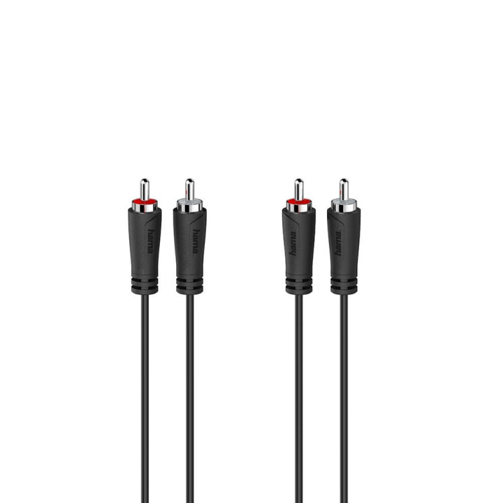 HAMA Cable Audio 2 RCA Plugs - 2 RCA Plugs 0.5m i gruppen Elektronikk / Kabler og adaptere / RCA / Kabler hos TP E-commerce Nordic AB (C30418)