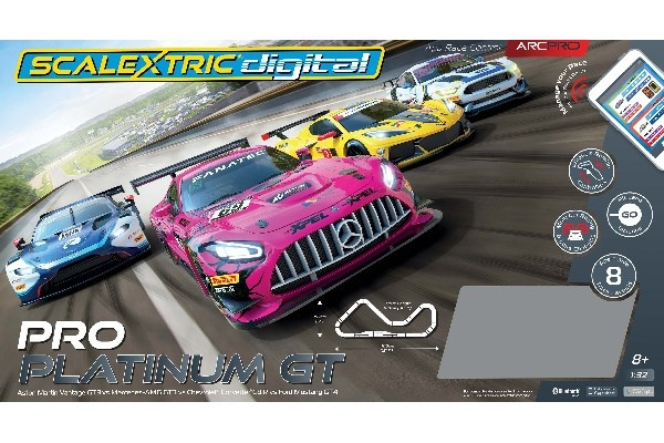 Scalextric ARC PRO - Pro Platinum i gruppen LEKER, BARN OG BABY / Radiostyrt / Bilbaner / Baner hos TP E-commerce Nordic AB (C30490)