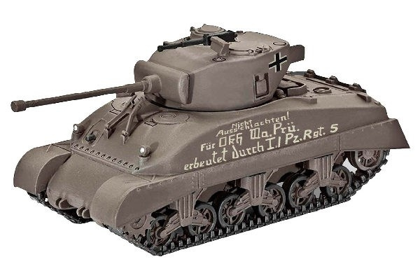 Revell Sherman M4A1 i skala 1:72 i gruppen SPORT, FRITID & HOBBY / Hobby / Plastmodeller / Militære kjøretøy (land) hos TP E-commerce Nordic AB (C30553)