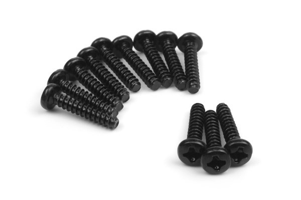 Blackzon Selvgjengende skruer med panhode 3x15mm (12stk) i gruppen LEKER, BARN OG BABY / Radiostyrt / Reservedeler & Ekstra tilbehør / Blackzon hos TP E-commerce Nordic AB (C30811)
