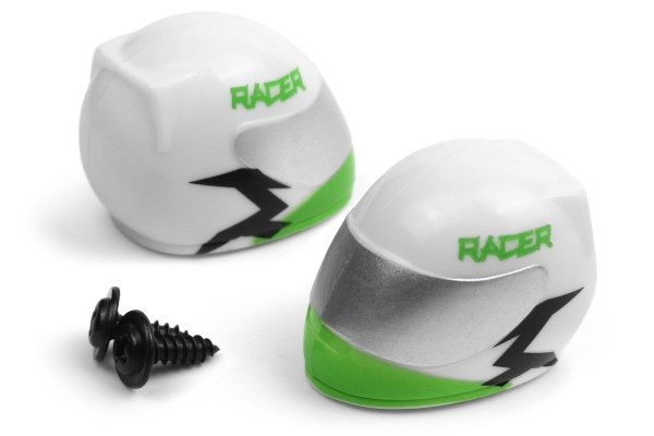 BLACKZON Driver Helmet (Green/2pcs) i gruppen LEKER, BARN OG BABY / Radiostyrt / Reservedeler & Ekstra tilbehør / Blackzon hos TP E-commerce Nordic AB (C30827)