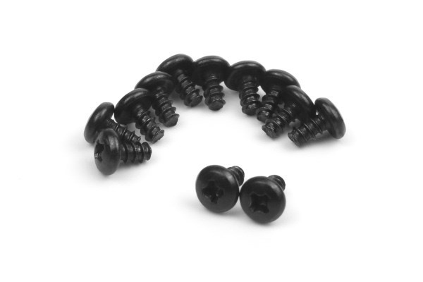 Blackzon Selvgjengende skruer med panhode 2x4mm i gruppen LEKER, BARN OG BABY / Radiostyrt / Reservedeler & Ekstra tilbehør / Blackzon hos TP E-commerce Nordic AB (C30828)