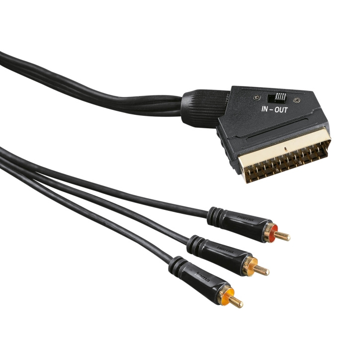 Hama Kabel Video Scart-3xRCA Guld Svart 1.5m i gruppen Elektronikk / Kabler og adaptere / Scart hos TP E-commerce Nordic AB (C30881)