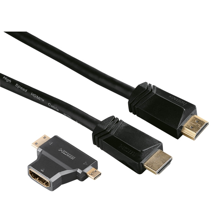 Hama Kabel HDMI Ethernet Adapter 1xHDMI-1xMicro 1xMini Guld 1.5m i gruppen Elektronikk / Kabler og adaptere / HDMI / Kabler hos TP E-commerce Nordic AB (C30884)