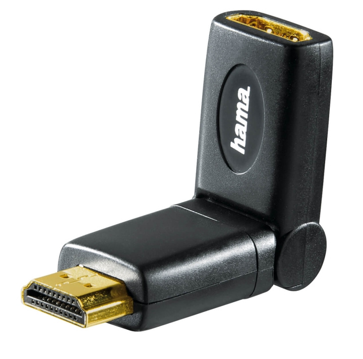 Hama Adapter HDMI Rotation Hona-Hane Guld Svart i gruppen Elektronikk / Kabler og adaptere / HDMI / Adaptere hos TP E-commerce Nordic AB (C30889)