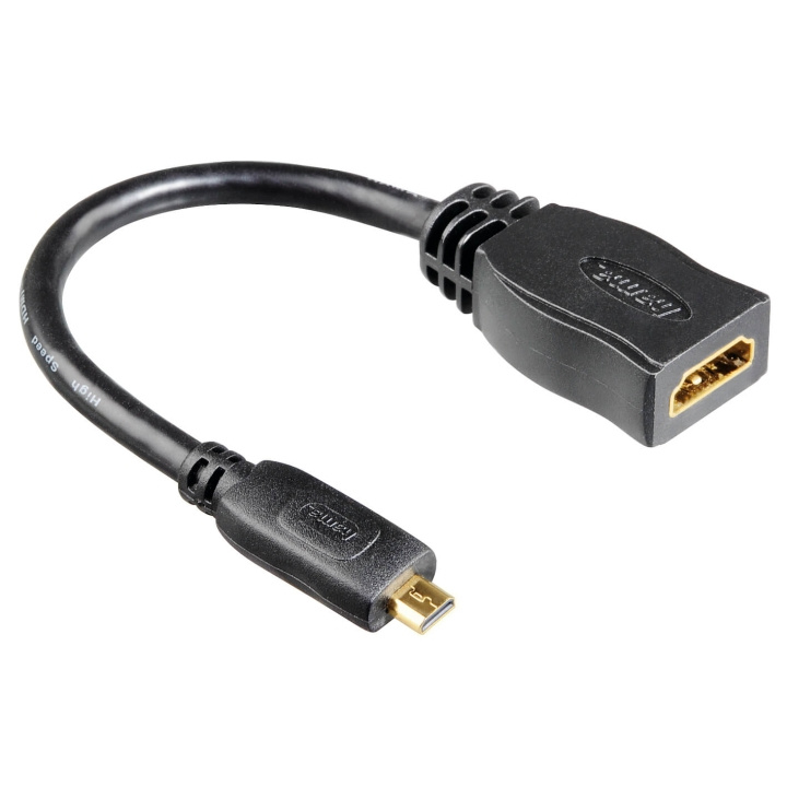 Hama Adapter HDMI D-HDMI Svart Mikro han-hun gull TL i gruppen Elektronikk / Kabler og adaptere / HDMI / Adaptere hos TP E-commerce Nordic AB (C30890)