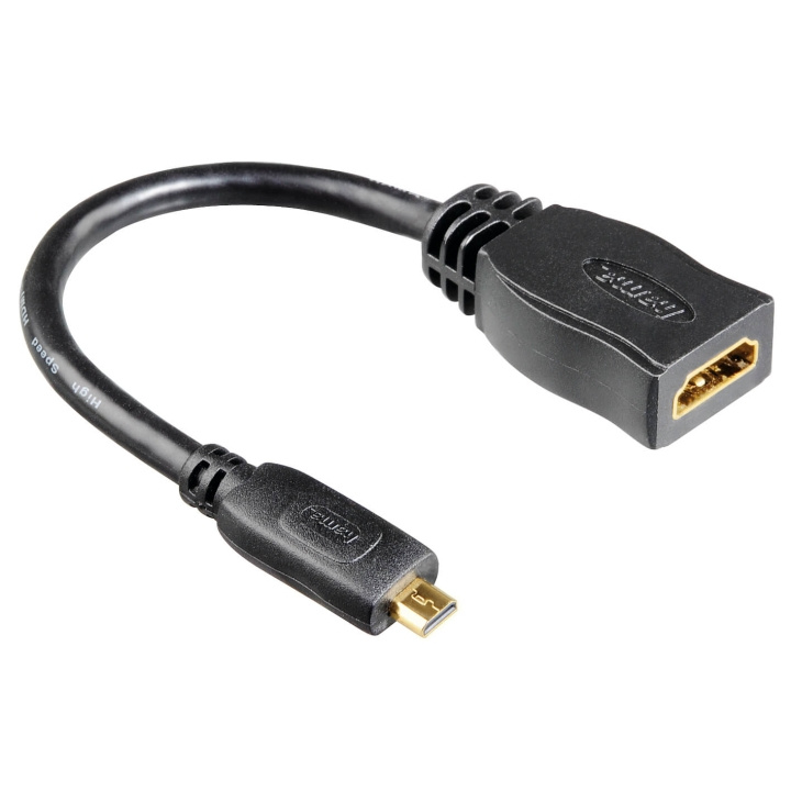 Hama Adapter HDMI Micro D-HDMI Hane-Hona Guld Svart i gruppen Elektronikk / Kabler og adaptere / HDMI / Adaptere hos TP E-commerce Nordic AB (C30890)
