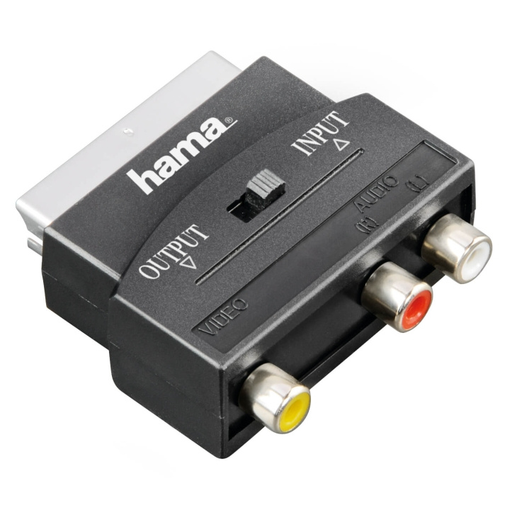 Hama Adapter 3xRCA-Scart Hona-Hane I/O Svart i gruppen Elektronikk / Kabler og adaptere / RCA / Adaptere hos TP E-commerce Nordic AB (C30891)