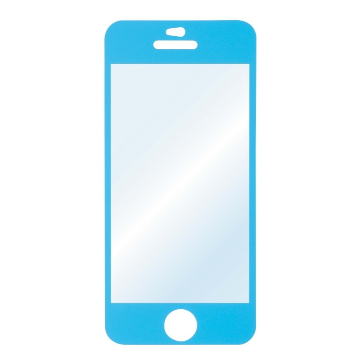 Hama Skärmskydd iPhone5/S/C BLÅ 1-pack i gruppen SMARTTELEFON & NETTBRETT / Mobilbeskyttelse / Apple / iPhone 5/5S/SE hos TP E-commerce Nordic AB (C30907)