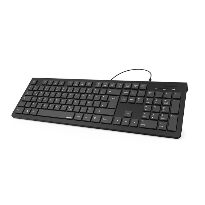 Hama KC-200 Kablet Tastatur, Svart i gruppen Datautstyr / Mus & Tastatur / Tastatur / Kablede hos TP E-commerce Nordic AB (C30948)