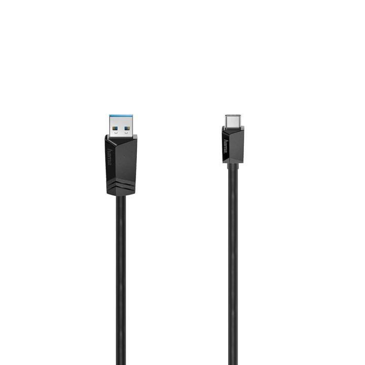 Hama Kabel USB-C - USB-A USB 3.2 5 Gbit/s 0.75m Svart i gruppen Datautstyr / Kabler og adaptere / USB / USB-C hos TP E-commerce Nordic AB (C30972)