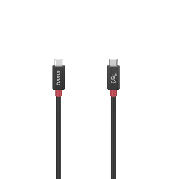 Hama USB-C kabel, USB4 Gen3 Svart 1 Meter i gruppen Datautstyr / Kabler og adaptere / USB / USB-C hos TP E-commerce Nordic AB (C30982)