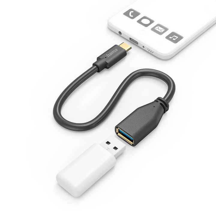 Hama Adapterkabel USB OTG USB-C til USB-A Svart i gruppen Datautstyr / Kabler og adaptere / USB / USB-A / Adaptere hos TP E-commerce Nordic AB (C30996)