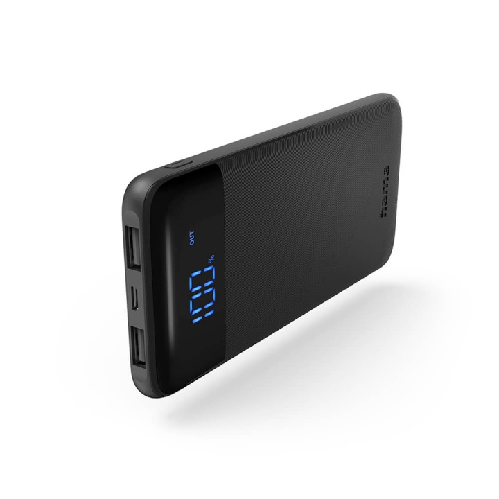 Hama Powerbank Led 10000mAh Antrasitt i gruppen SMARTTELEFON & NETTBRETT / Ladere og Kabler / Powerbanks hos TP E-commerce Nordic AB (C30999)