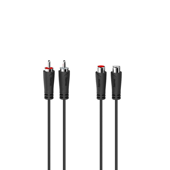 Hama Cable Audio Extension 2 RCA Plugs - 2 RCA Sockets 5.0m i gruppen HJEM, HUS OG HAGE / El og belysning / Skjøteledninger hos TP E-commerce Nordic AB (C31013)