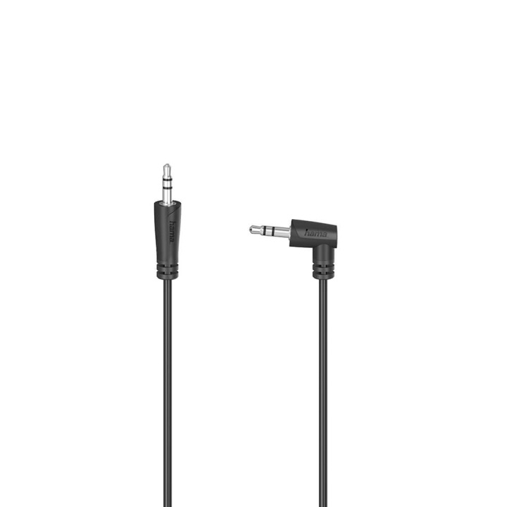 Hama Cable Audio 3.5-3.5 Angle Black 0.5m i gruppen Elektronikk / Kabler og adaptere / Lyd analog / 3,5 mm hos TP E-commerce Nordic AB (C31037)