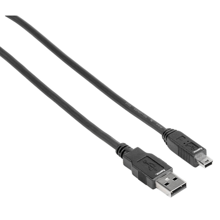 HAMA Kabel USB A-USB B Mini B5-pin Svart 1.8m i gruppen Datautstyr / Kabler og adaptere / USB / USB-A / Kabler hos TP E-commerce Nordic AB (C31154)