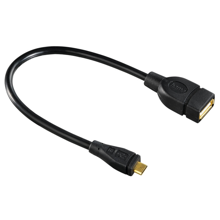 Hama Adapter USB-Micro OTG Hona-Hane Guld Svart i gruppen Datautstyr / Kabler og adaptere / USB / Micro-USB / Adaptere hos TP E-commerce Nordic AB (C31165)