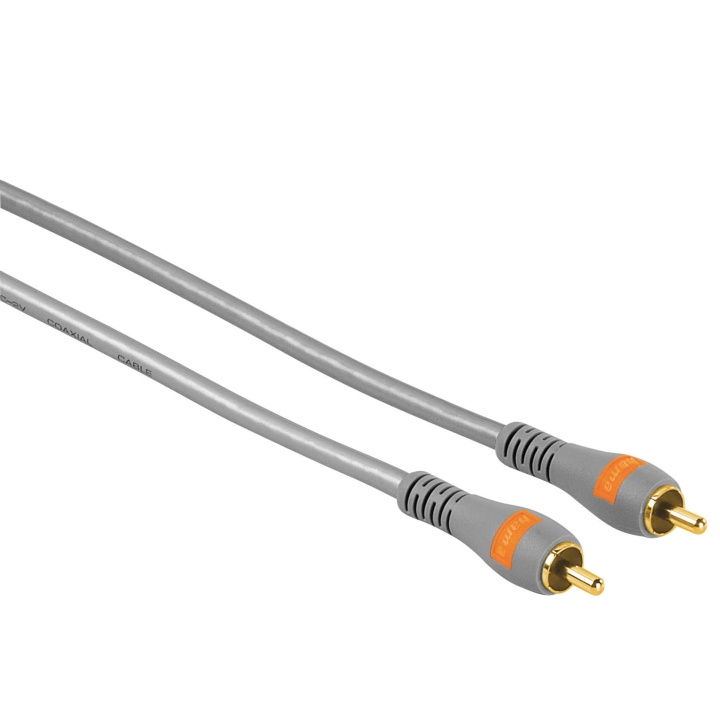 Hama Kabel RCA - RCA Guld 1,5m Grå Hane-Hane TL i gruppen Elektronikk / Kabler og adaptere / RCA / Kabler hos TP E-commerce Nordic AB (C31167)