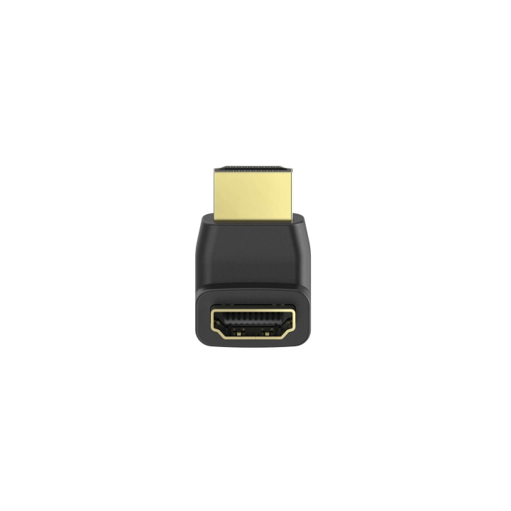 HAMA Adapter HDMI Vinklad Ned Hona-Hane Guld Svart i gruppen Elektronikk / Kabler og adaptere / HDMI / Adaptere hos TP E-commerce Nordic AB (C31195)