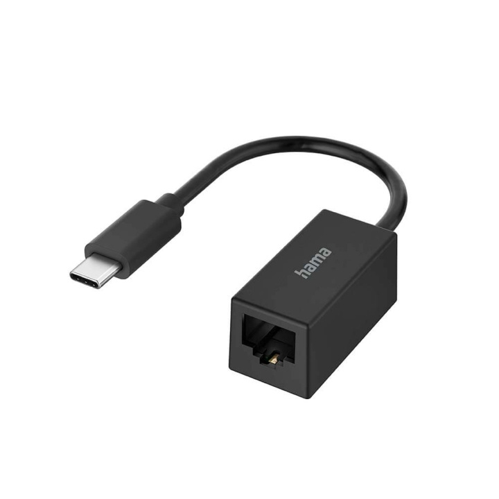 Hama Network Adapter USB-C 3.1 to RJ45/LAN i gruppen Datautstyr / Kabler og adaptere / Nettverk / Adaptere og koblinger hos TP E-commerce Nordic AB (C31207)
