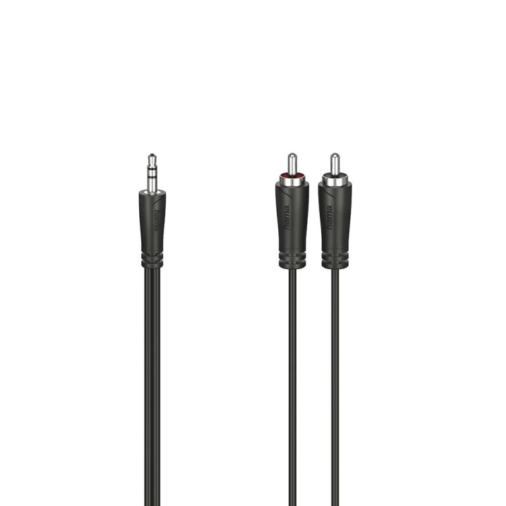 Hama Lydkabel 3,5-2x RCA Svart 1,5m i gruppen Elektronikk / Kabler og adaptere / Lyd analog / 3,5 mm hos TP E-commerce Nordic AB (C31234)