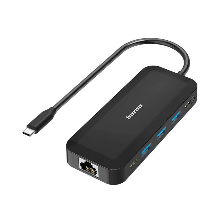 Hama USB-C Hub Multi 6x Porter USB-A USB-C HDMI LAN i gruppen Datautstyr / Datamaskin Tilbehør / USB-Hubs hos TP E-commerce Nordic AB (C31252)