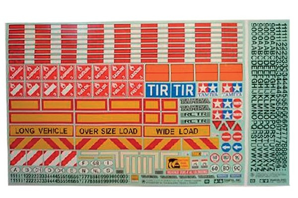 TAMIYA 1/14 Tractor/Trailer Sticker i gruppen LEKER, BARN OG BABY / Radiostyrt / Reservedeler & Ekstra tilbehør / TAMIYA hos TP E-commerce Nordic AB (C31505)