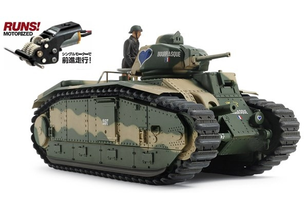 TAMIYA 1/35 French Battle Tank B1 bis (w/Single Motor) i gruppen LEKER, BARN OG BABY / Radiostyrt / Annet radiostyrt hos TP E-commerce Nordic AB (C31508)