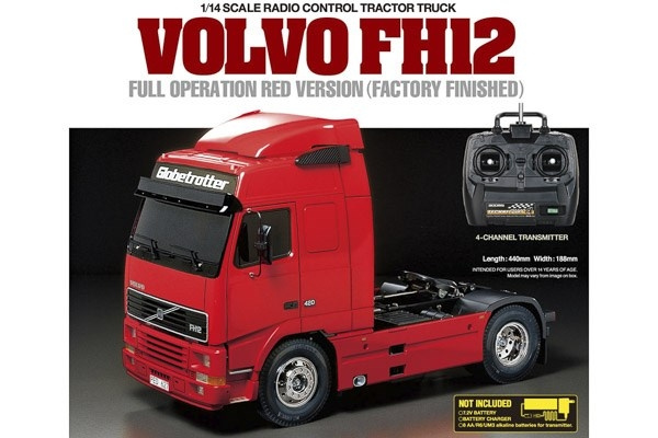Tamiya 1:14 R/C Full Option - Volvo FH12 Red i gruppen LEKER, BARN OG BABY / Radiostyrt / Radiostyrte biler hos TP E-commerce Nordic AB (C31544)