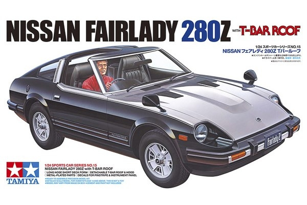 Tamiya 1/24 Nissan Fairlady 280Z med T-Bar-tak i gruppen SPORT, FRITID & HOBBY / Hobby / Plastmodeller / Biler hos TP E-commerce Nordic AB (C31680)