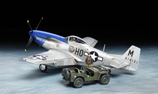 Tamiya 1/48 North American P-51D MustangT og 1/4-tonns 4x4