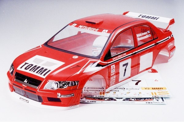 Tamiya 1/10 R/C Mitsubishi Lancer Evo VII WRC karosserideler i gruppen LEKER, BARN OG BABY / Radiostyrt / Reservedeler & Ekstra tilbehør / TAMIYA hos TP E-commerce Nordic AB (C31726)