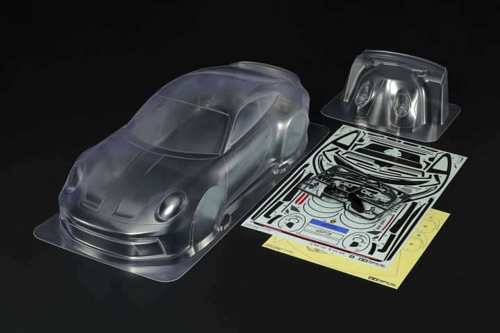 Tamiya 1/10 skala R/C Porsche 911 GT3 (992) Karosseridelsett i gruppen LEKER, BARN OG BABY / Radiostyrt / Reservedeler & Ekstra tilbehør / TAMIYA hos TP E-commerce Nordic AB (C31754)