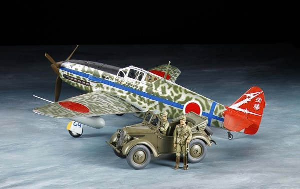 TAMIYA 1/48 Kawasaki Ki-61-Id Hien (Tony) & 4x4 Light i gruppen SPORT, FRITID & HOBBY / Hobby / Plastmodeller / Fly & Helikoptre hos TP E-commerce Nordic AB (C31807)