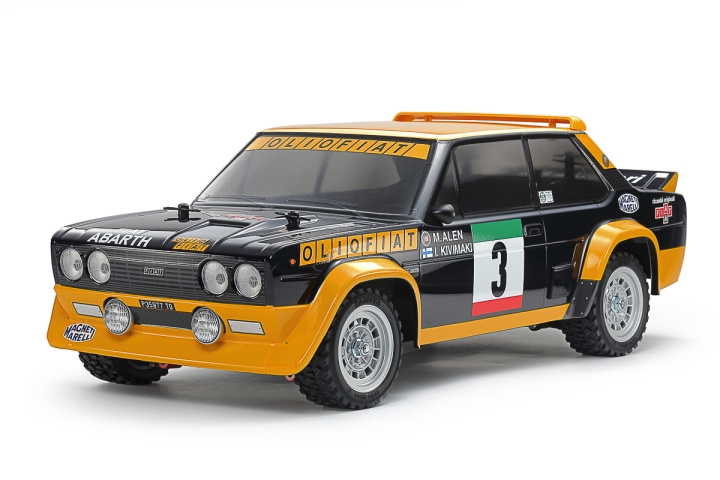Tamiya 1/10 R/C Fiat 131 Abarth Rally Olio Fiat (MF-01X) i gruppen LEKER, BARN OG BABY / Radiostyrt / Radiostyrte biler hos TP E-commerce Nordic AB (C31810)