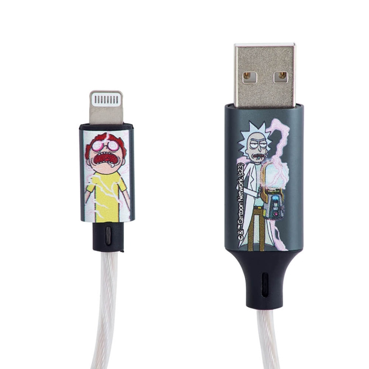 RICK&MORTY USB A til Lightning Light-Up 1,2m MFI Shock i gruppen SMARTTELEFON & NETTBRETT / Ladere og Kabler / Kabler / Kabler Lightning hos TP E-commerce Nordic AB (C32122)