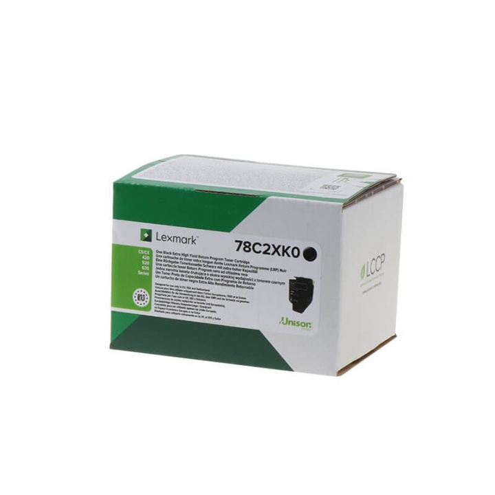 Lexmark Toner 78C2XK0 Svart Extra High Yield, Return i gruppen Datautstyr / Skrivere og tilbehør / Blekk og toner / Toner / Lexmark hos TP E-commerce Nordic AB (C32160)
