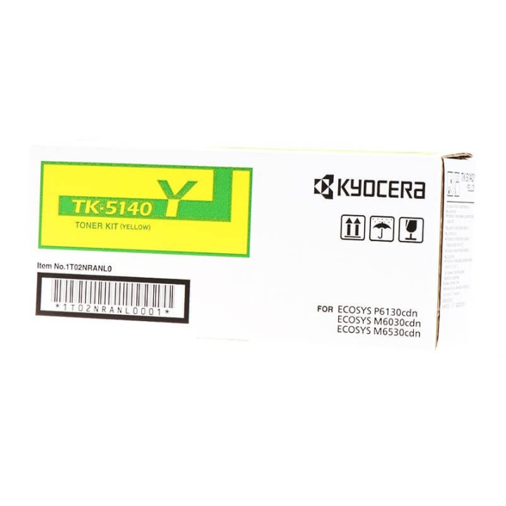 Kyocera Toner 1T02NRANL0 TK-5140 Gul i gruppen Datautstyr / Skrivere og tilbehør / Blekk og toner / Toner / Kyocera hos TP E-commerce Nordic AB (C32238)