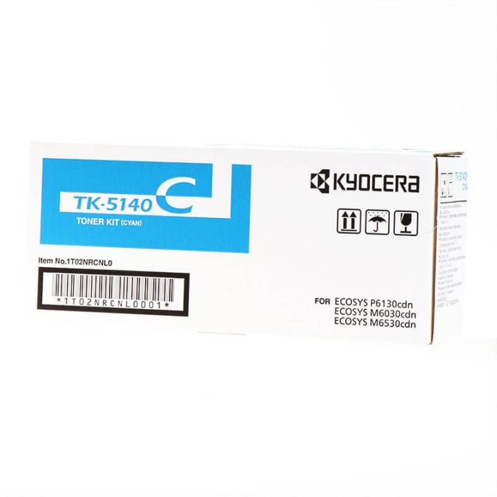 KYOCERA Toner 1T02NRCNL0 TK-5140 Cyan i gruppen Datautstyr / Skrivere og tilbehør / Blekk og toner / Toner / Kyocera hos TP E-commerce Nordic AB (C32240)