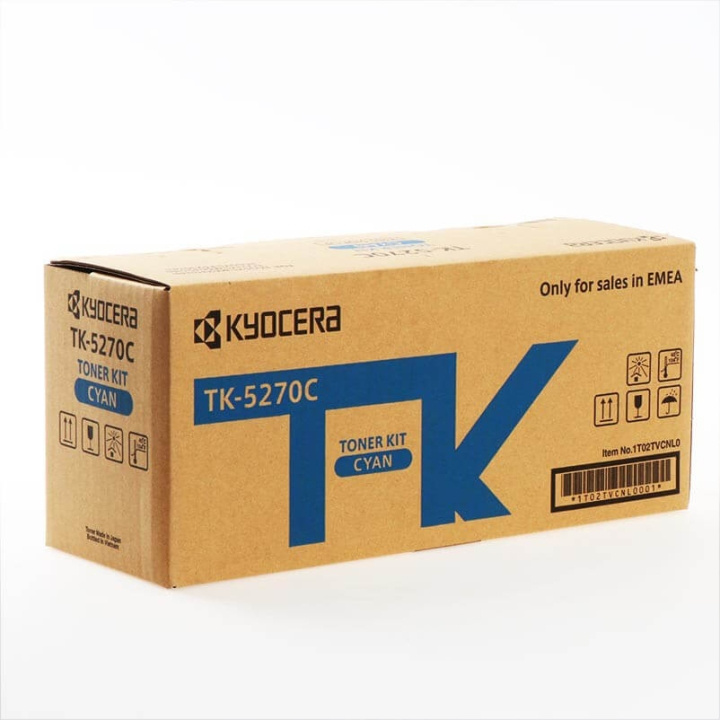 KYOCERA Toner 1T02TVCNL0 TK-5270 Cyan i gruppen Datautstyr / Skrivere og tilbehør / Blekk og toner / Toner / Kyocera hos TP E-commerce Nordic AB (C32259)